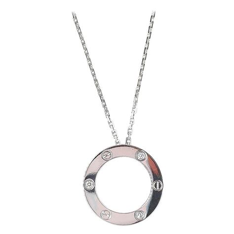 cartier circle necklace|cartier love necklace 3 diamonds.